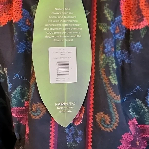 Farm Rio Flower Tapestry Mini Dress - Picture 5 of 7